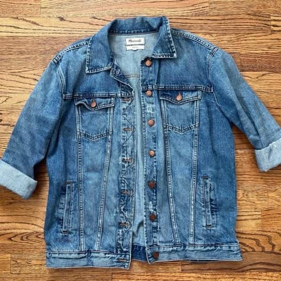 Madewell Jackets & Blazers - Madewell Oversized Light Wash Denim Jacket